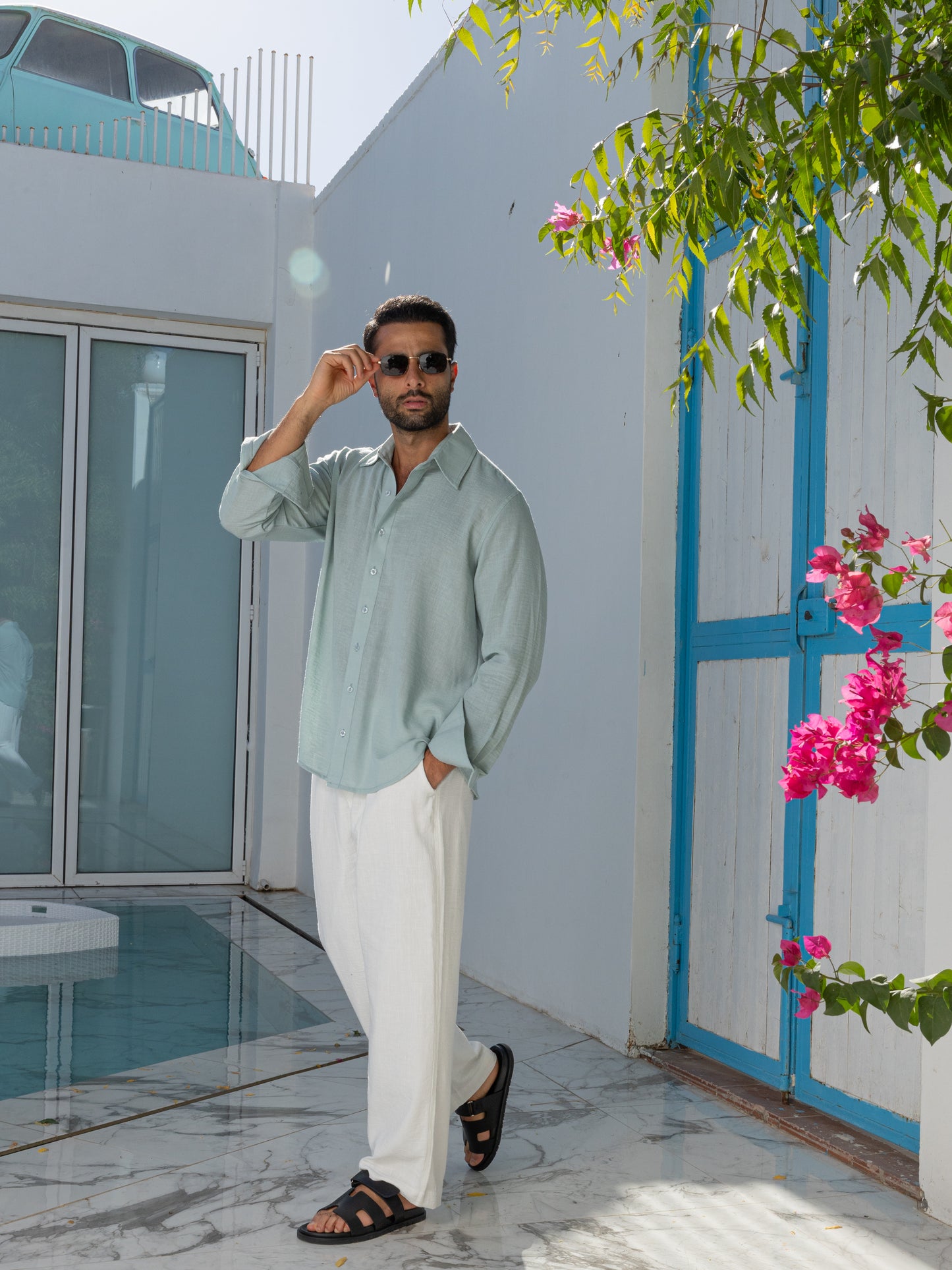 Linen Shirt - Sage