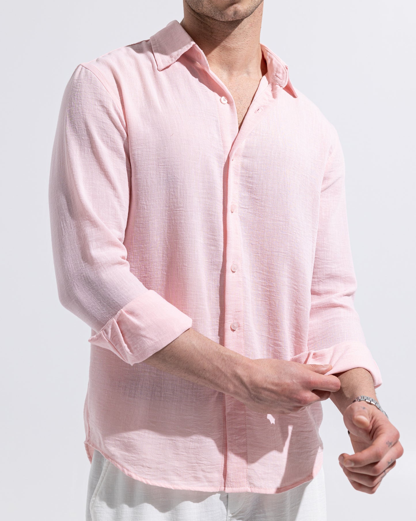 Linen Shirt - Soft Pink