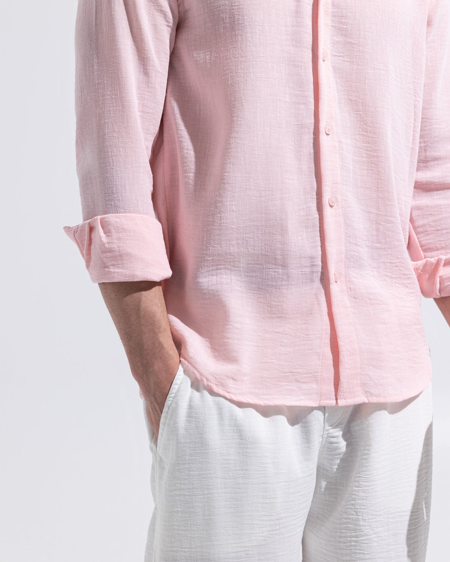 Linen Shirt - Soft Pink