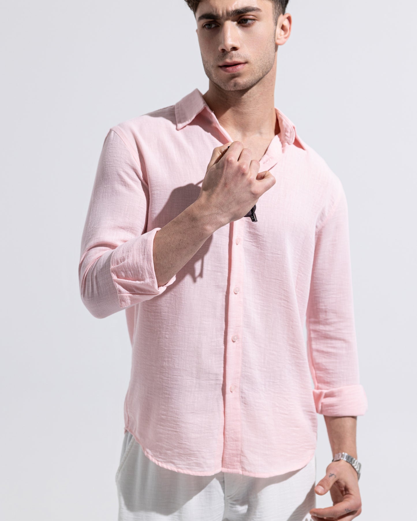 Linen Shirt - Soft Pink