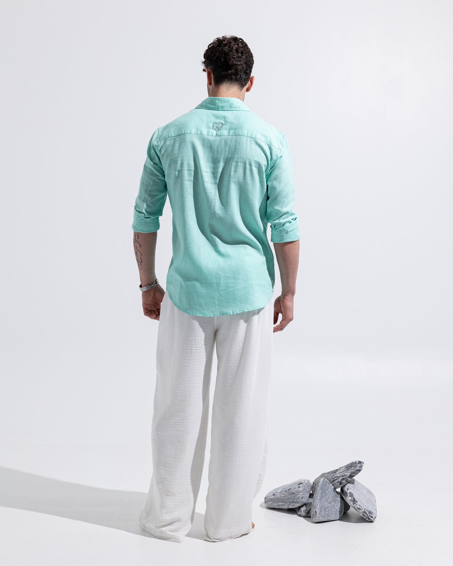 Linen Shirt - Mint Blue
