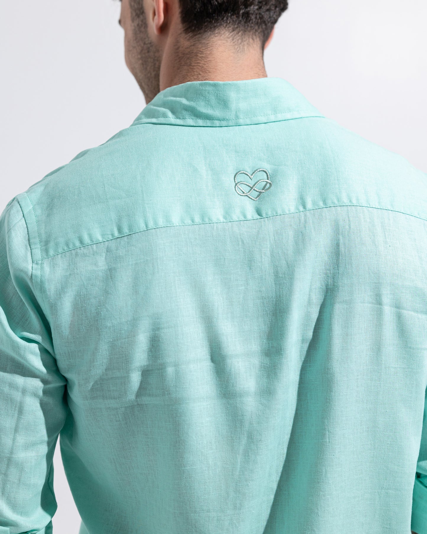 Linen Shirt - Mint Blue