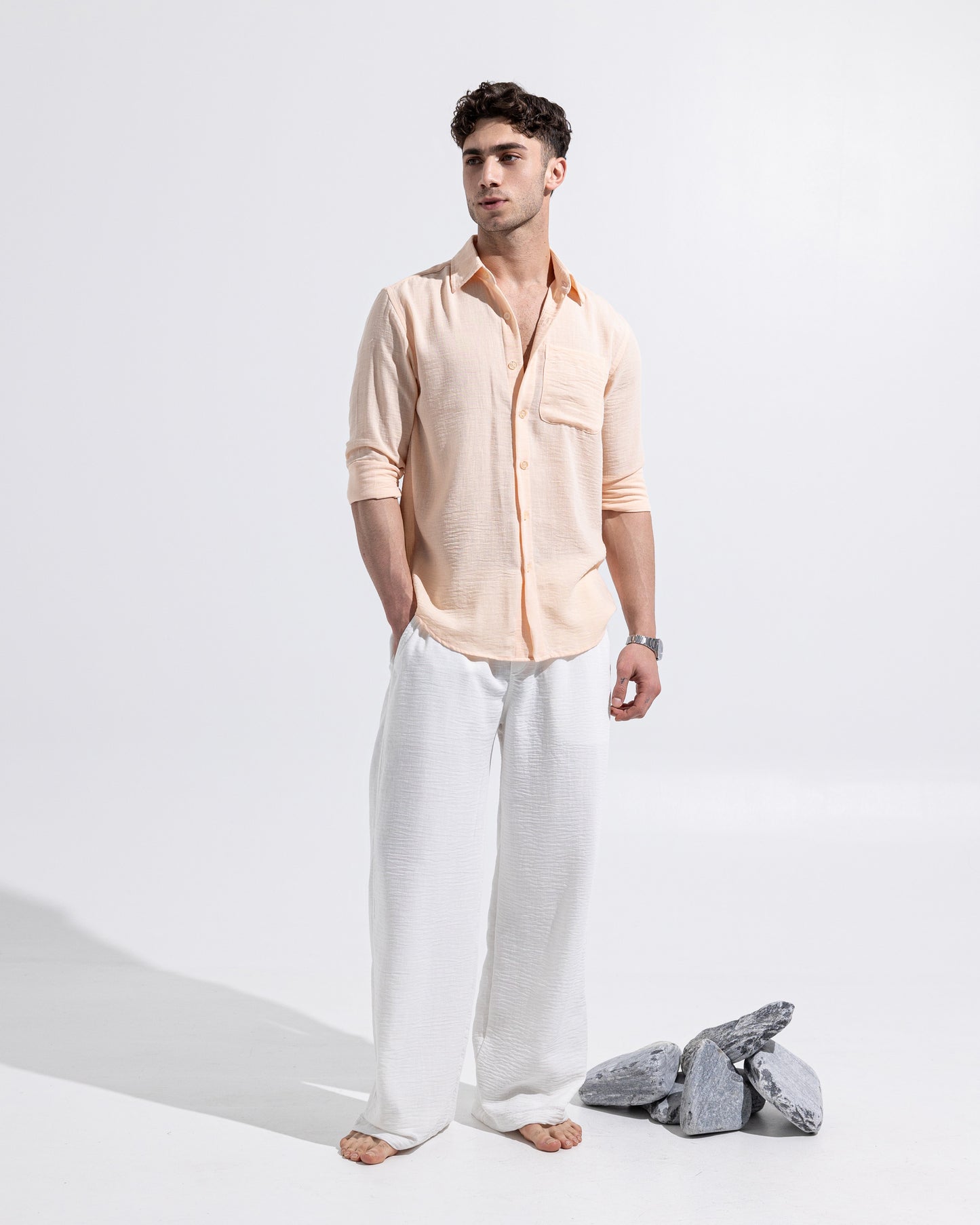 Linen Shirt - Peach