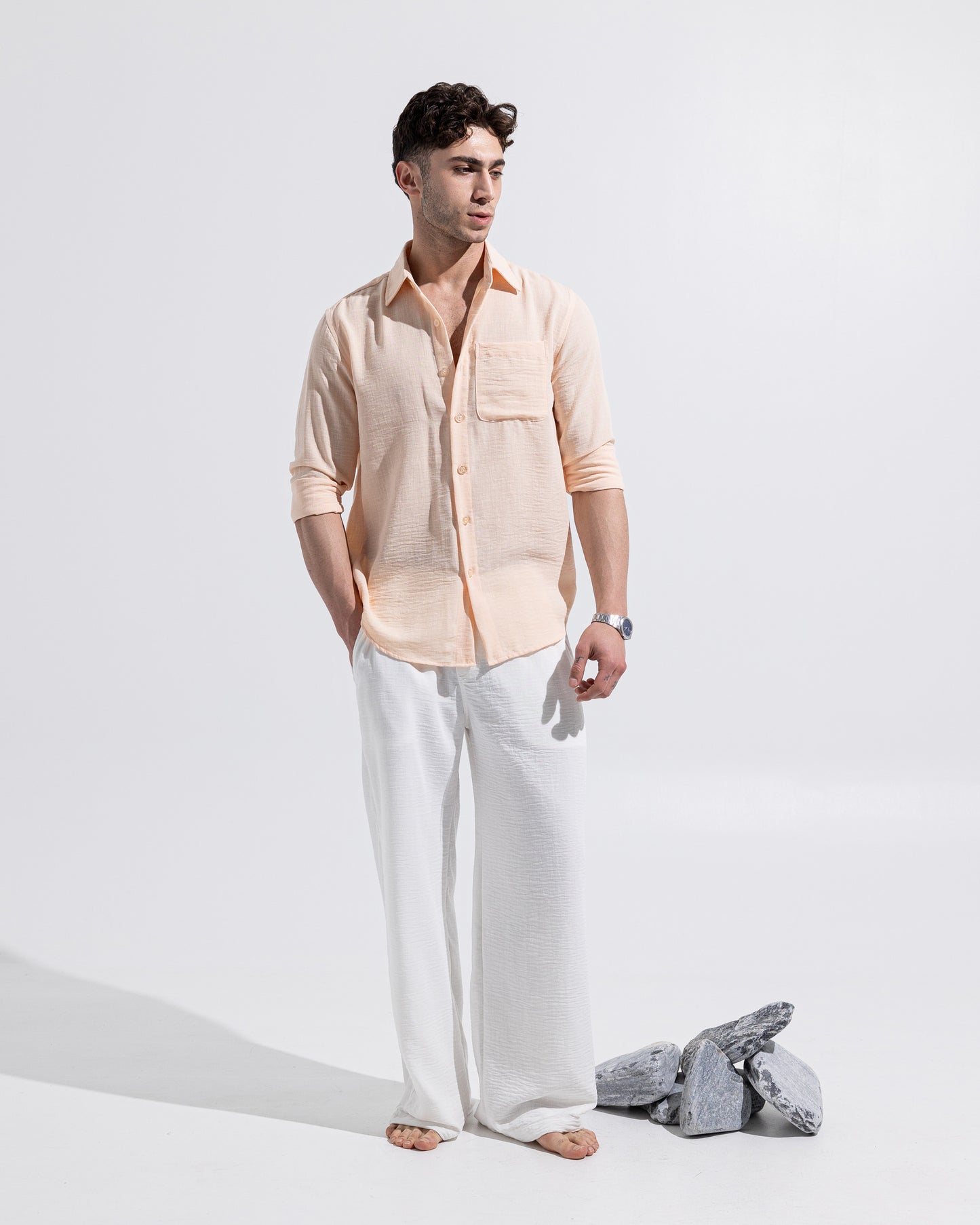 Linen Shirt - Peach