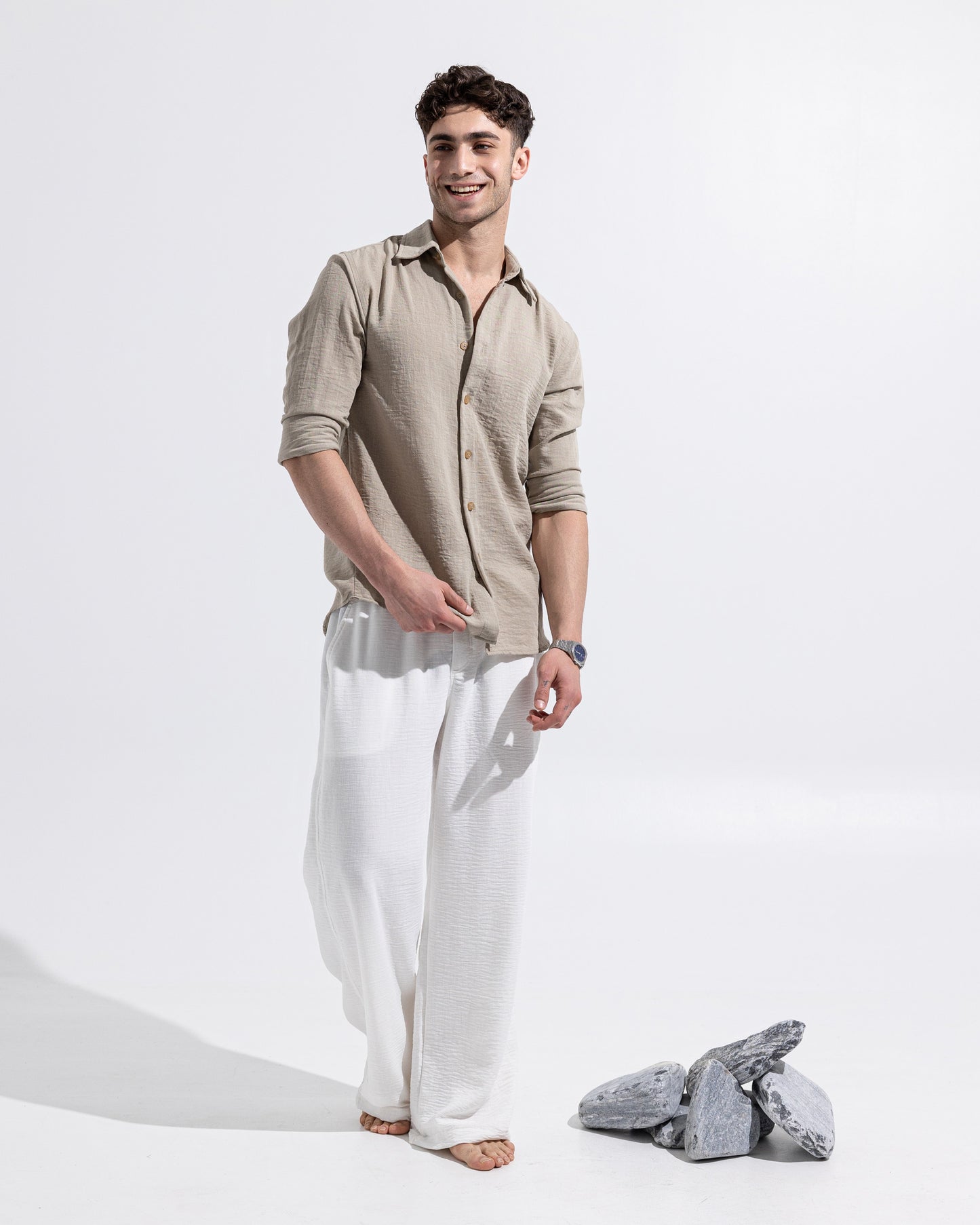 Linen Shirt - Beige