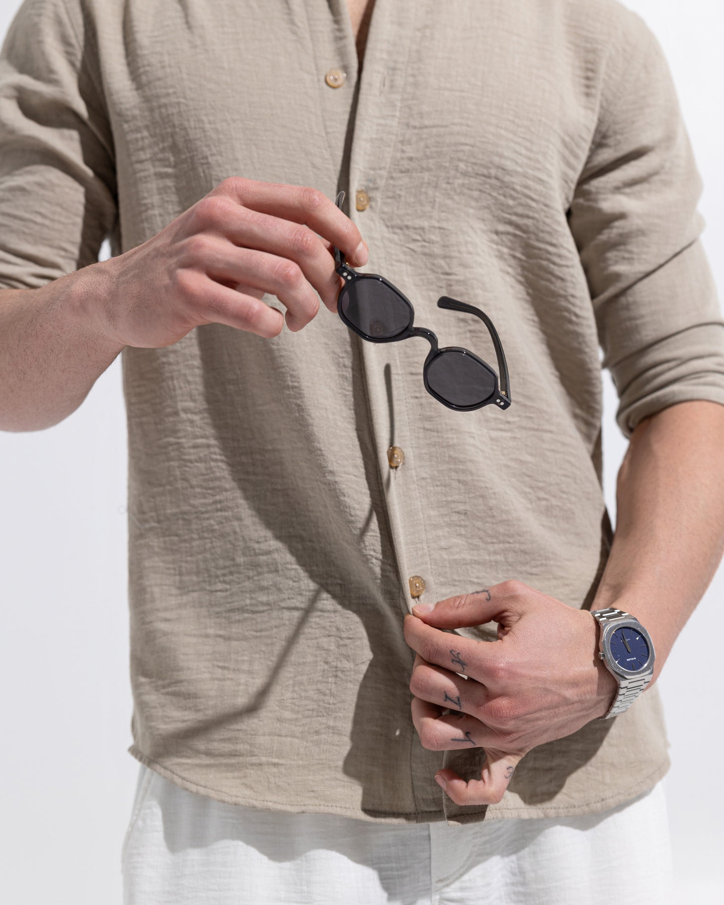 Linen Shirt - Beige