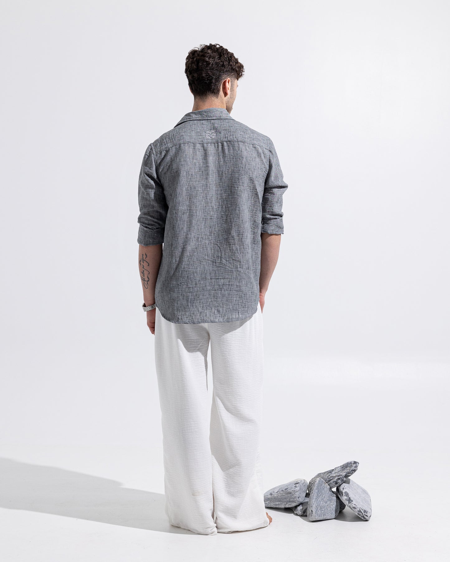 Linen Shirt - Charcoal Grey