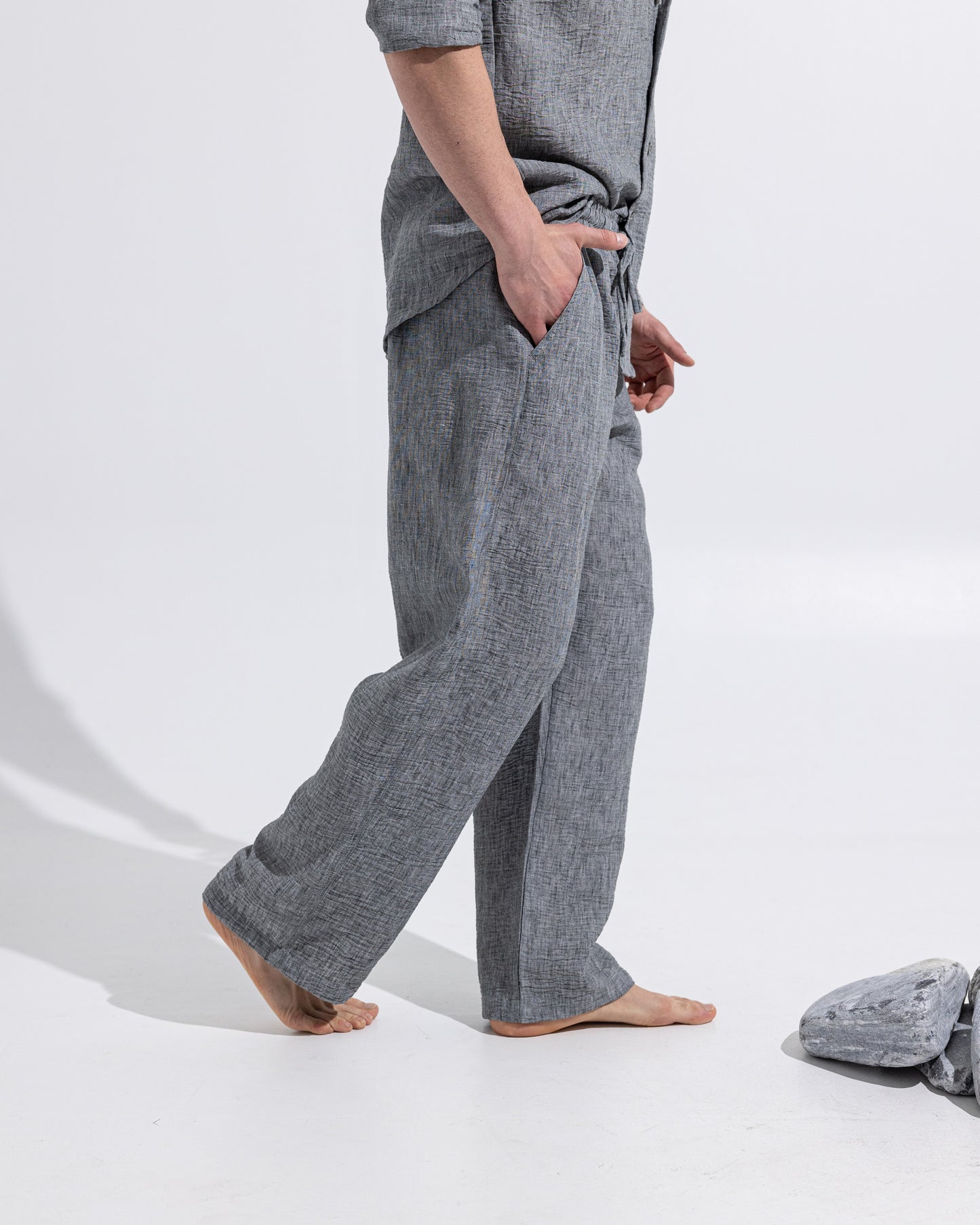 Linen pants - Charcoal Grey