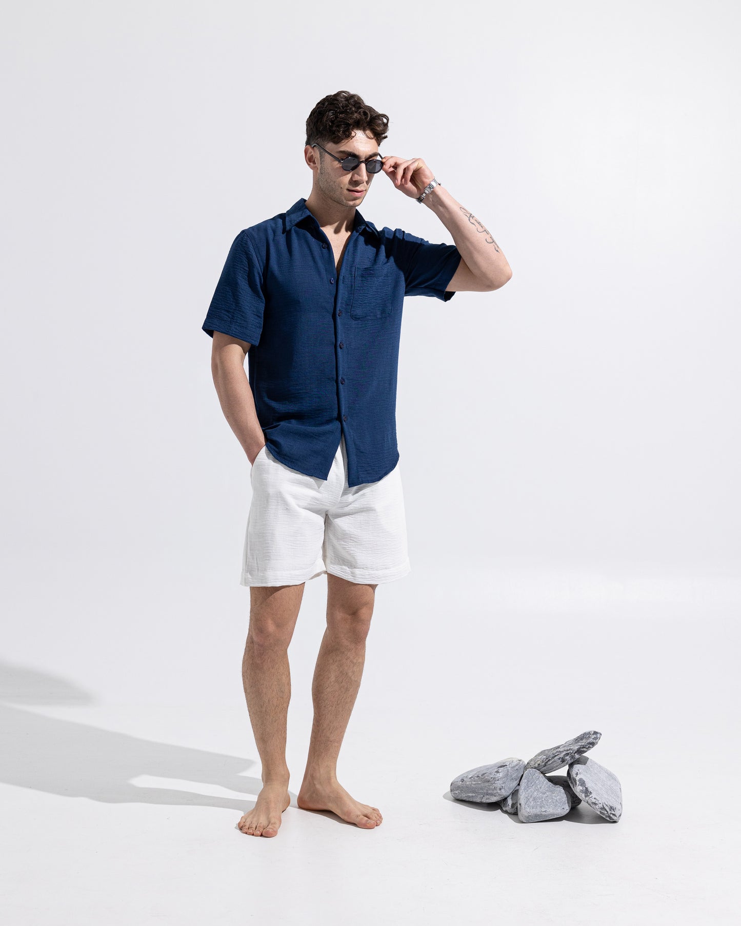 Linen Shorts - White