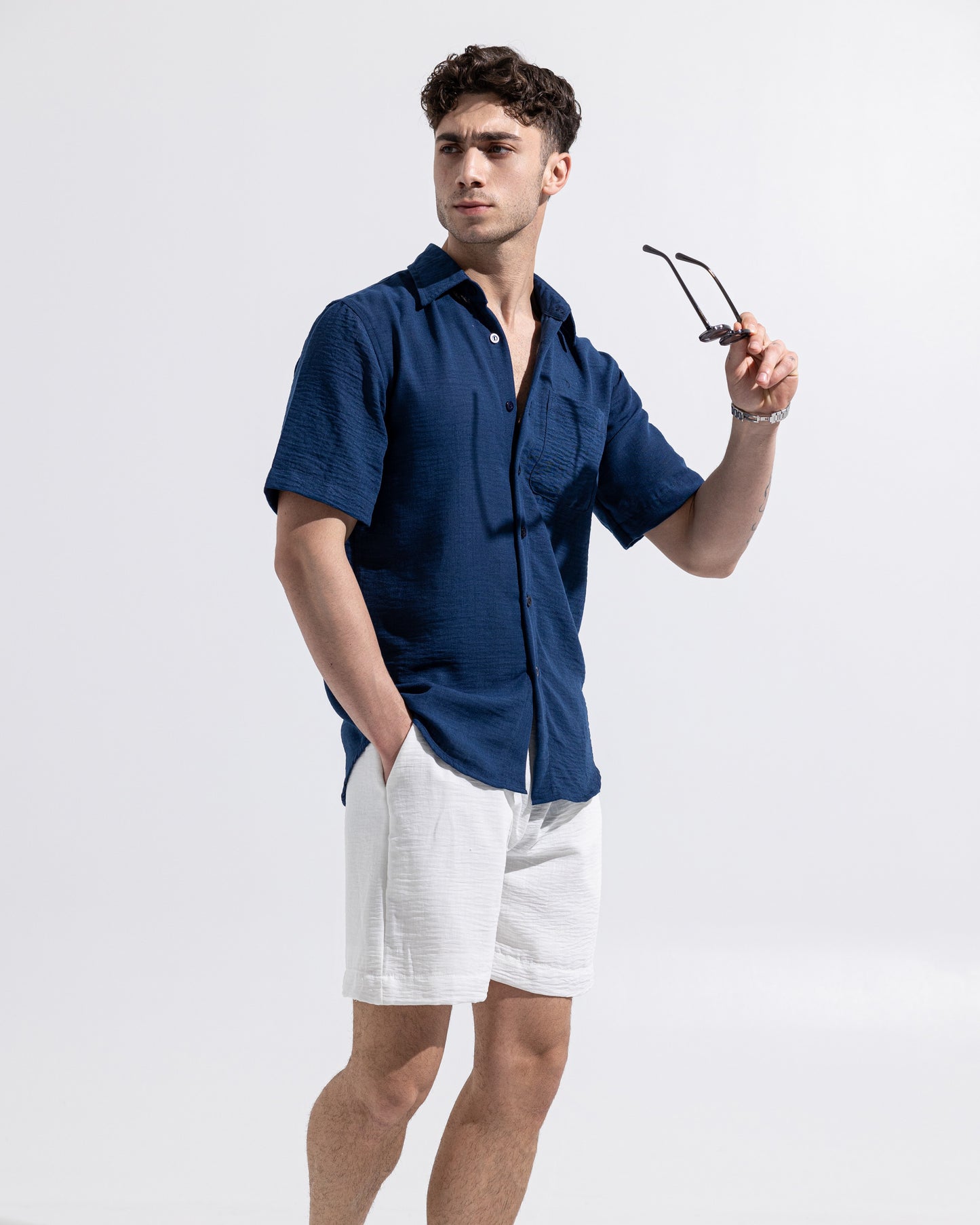 Linen Shorts - White