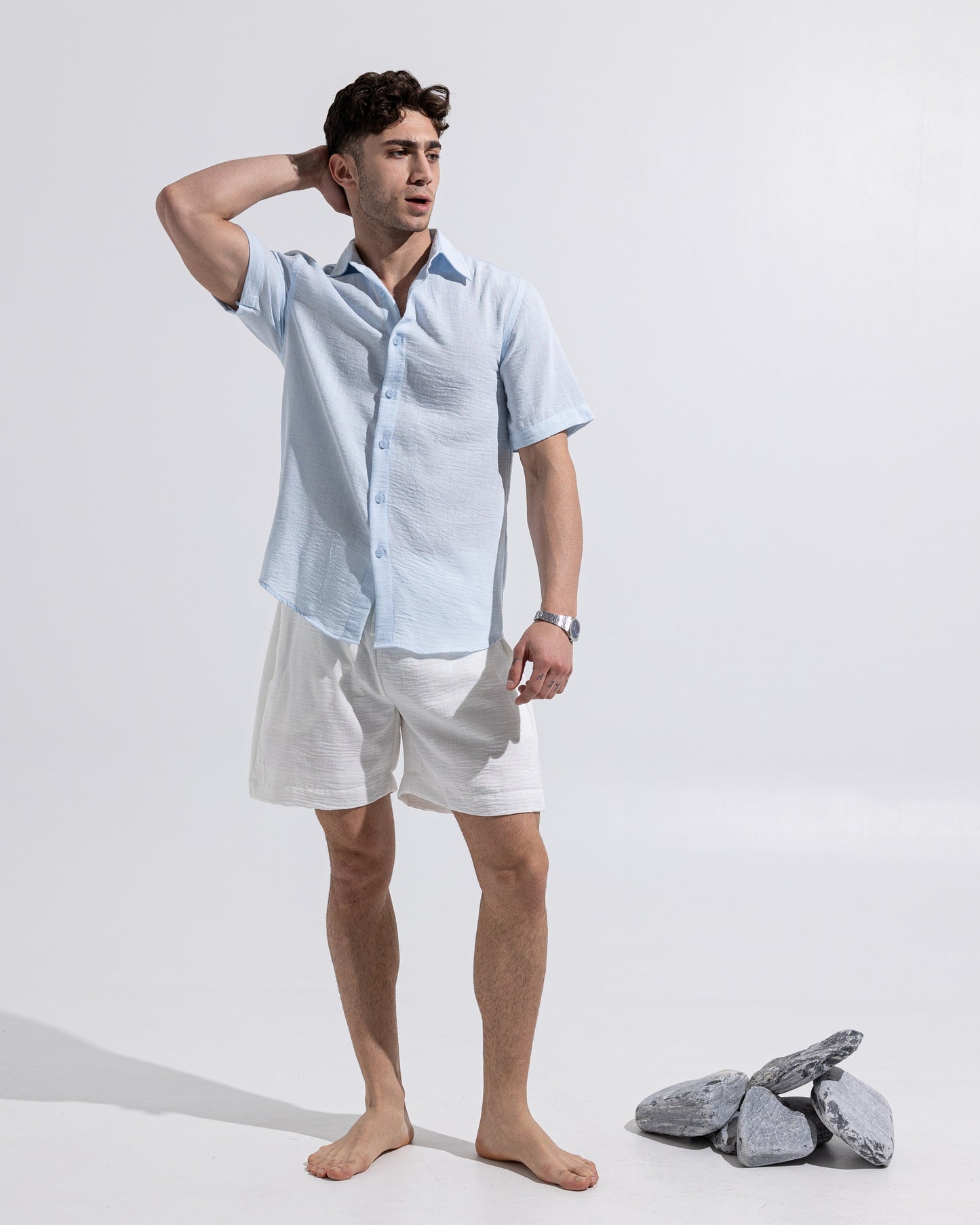Linen Shirt - Light Blue