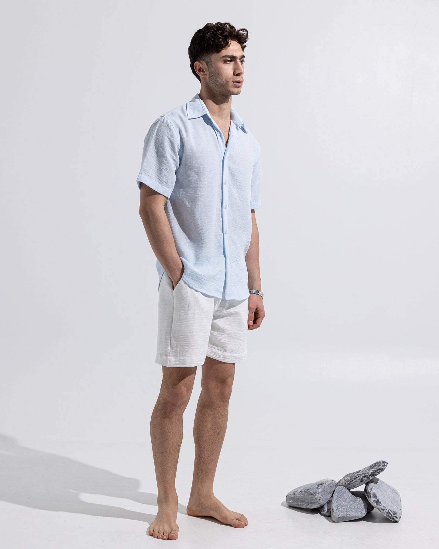 Linen Shirt - Light Blue