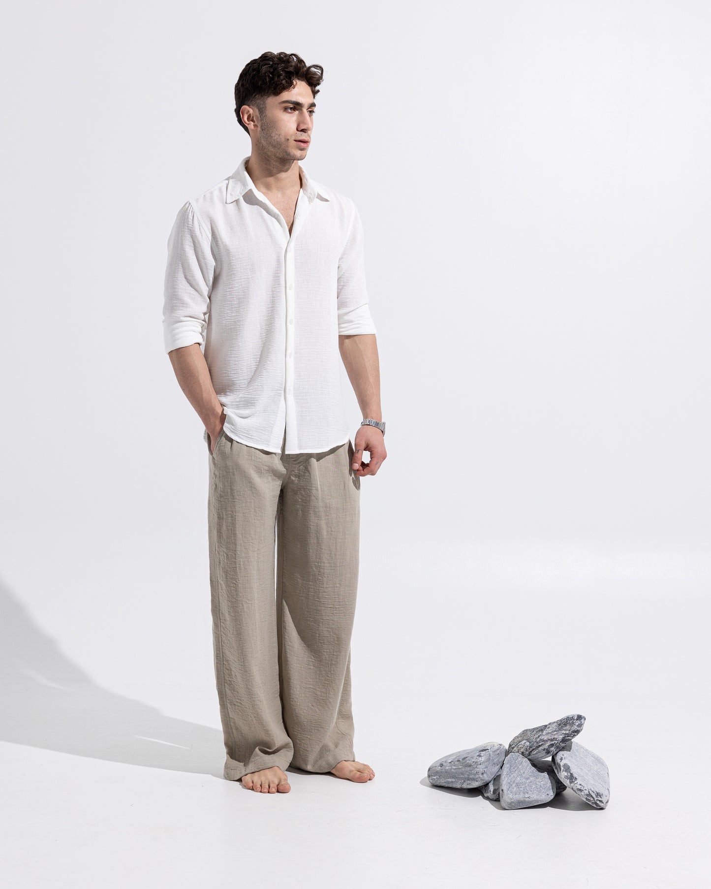 Linen pants - Beige