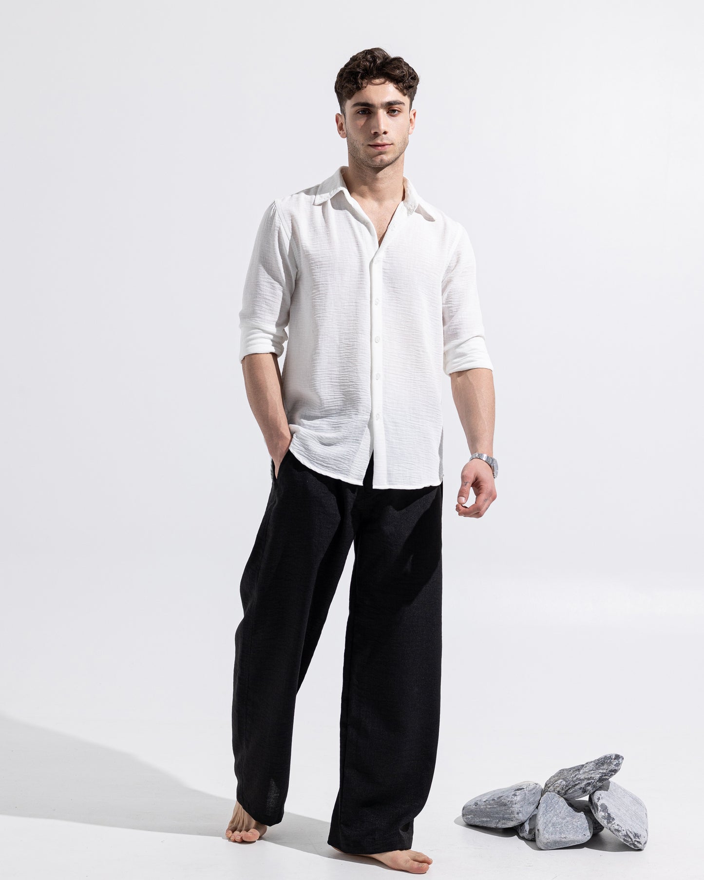 Linen pants - Black