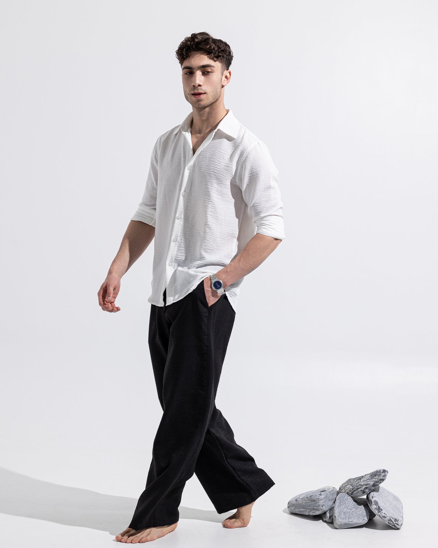 Linen pants - Black