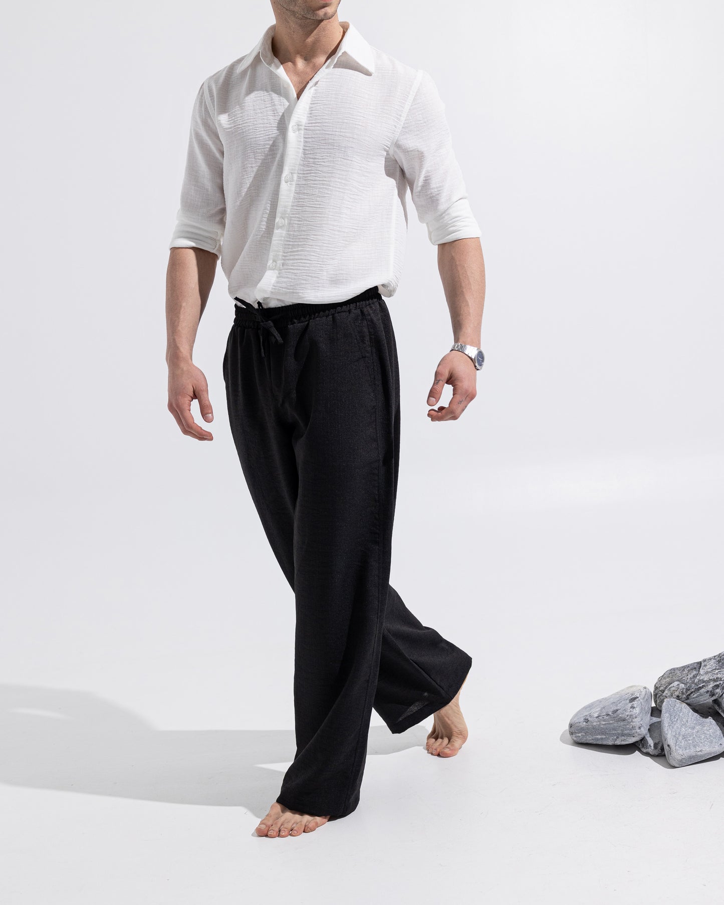 Linen pants - Black