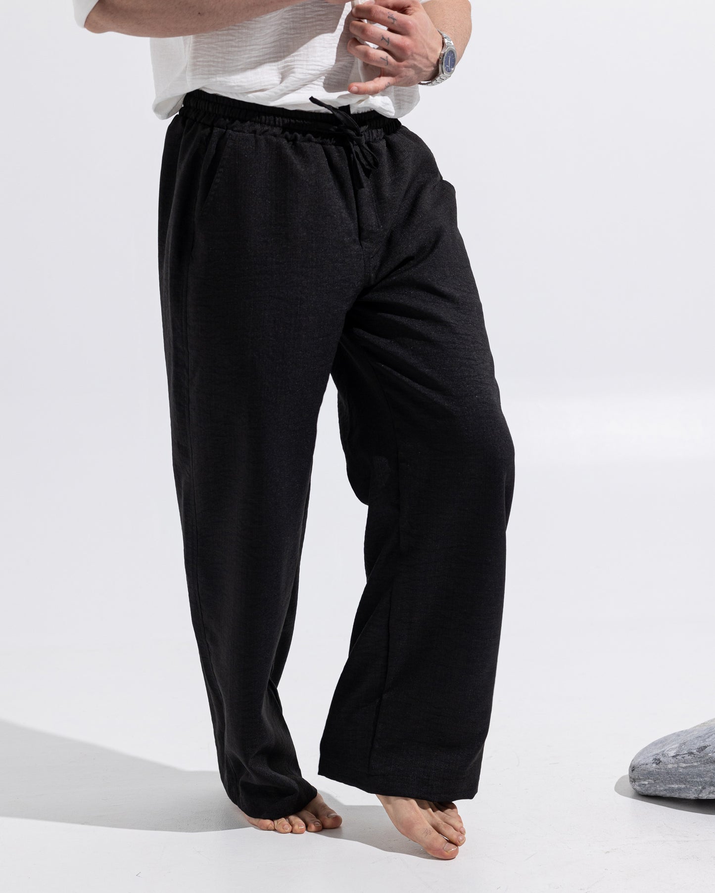 Linen pants - Black
