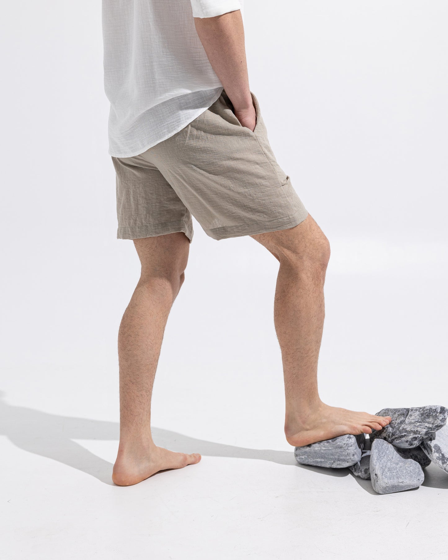 Linen Shorts - Beige