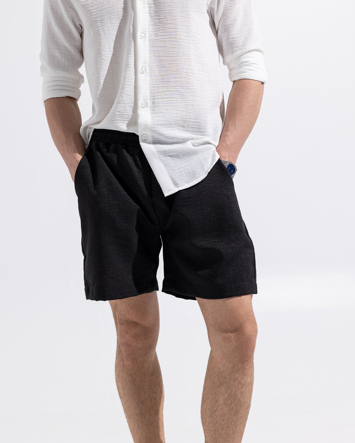 Linen Shorts - Black