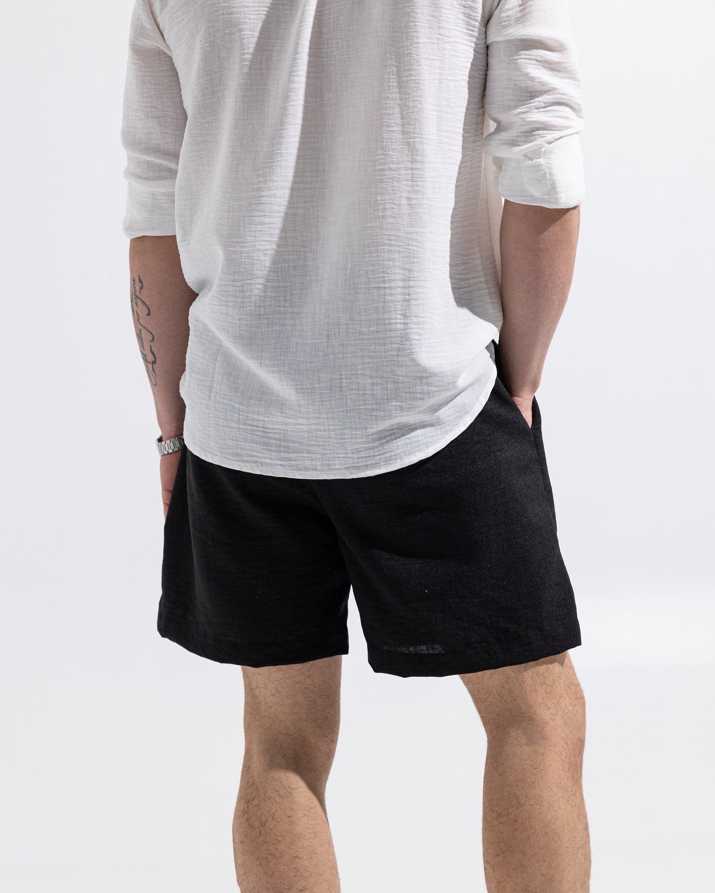 Linen Shorts - Black