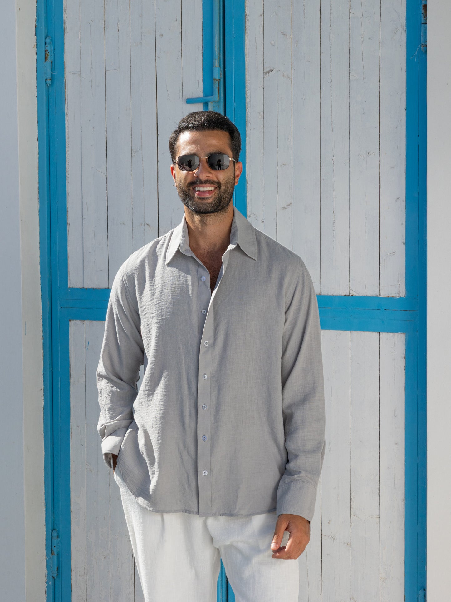 Linen Shirt - Stone Gray