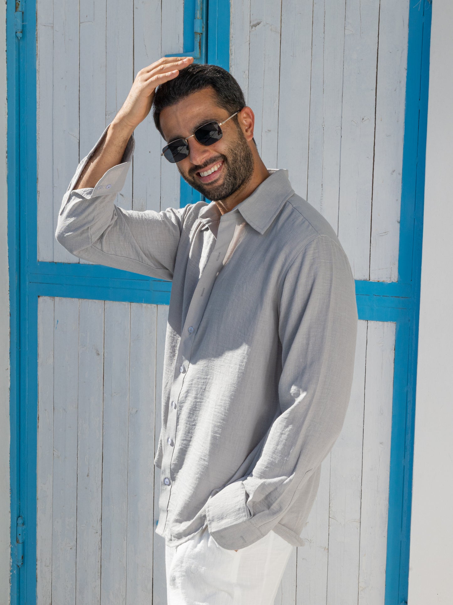 Linen Shirt - Stone Gray