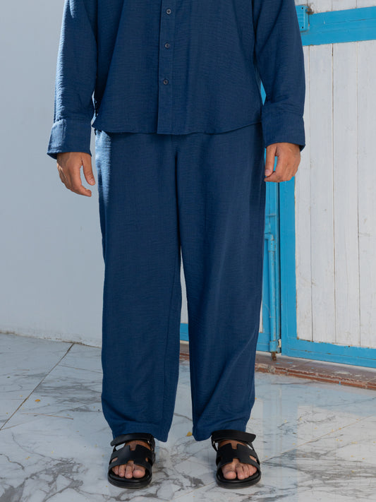 Linen Pants - Dark Blue
