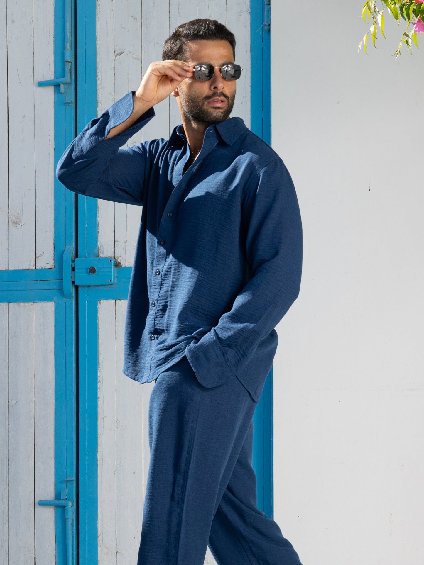 Linen Pants - Dark Blue
