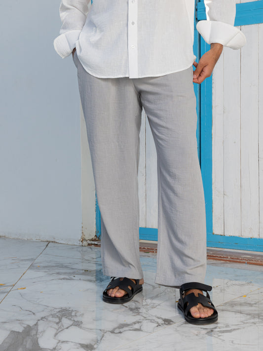 Linen Pants - Stone Gray