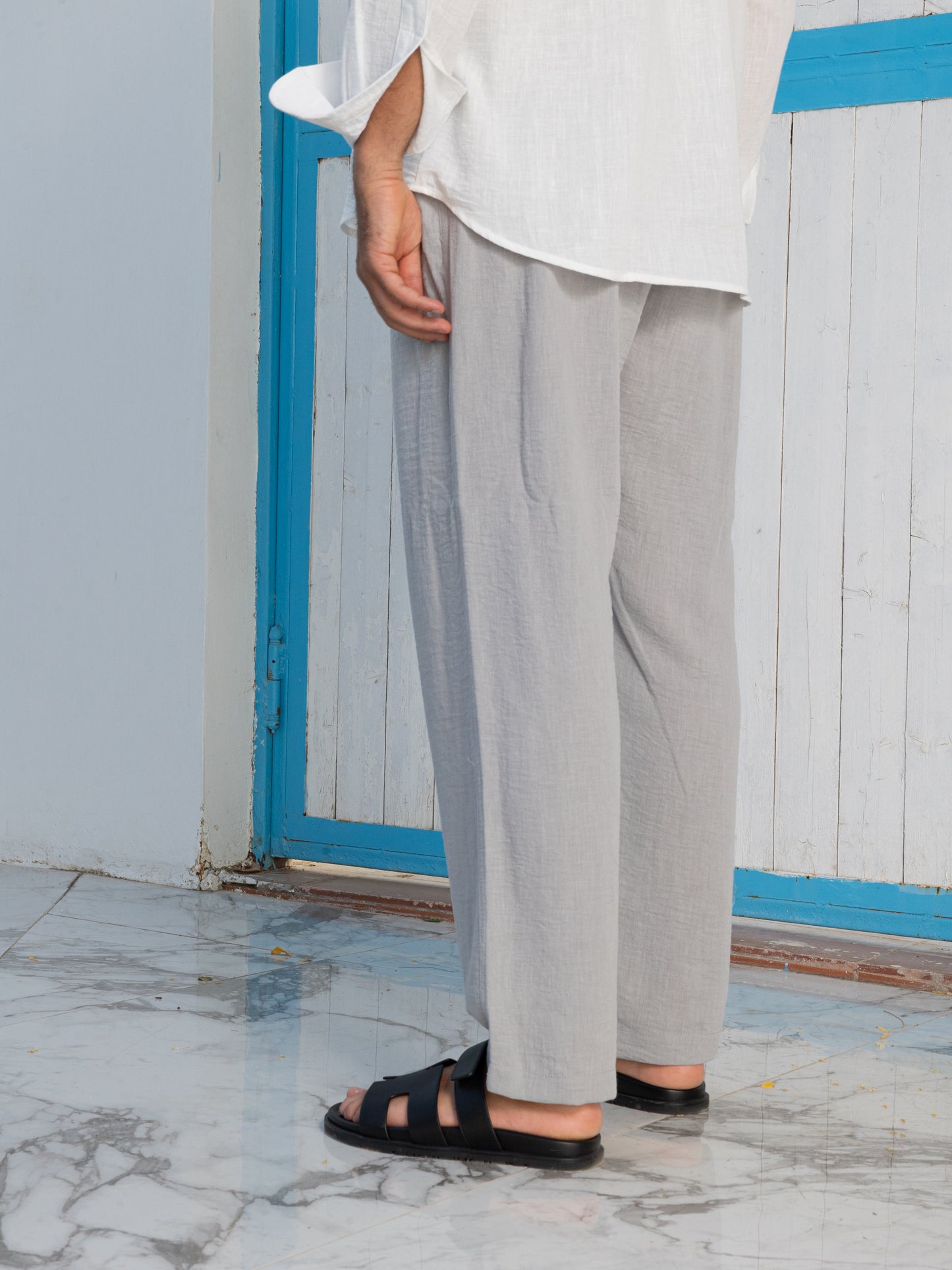 Linen Pants - Stone Gray