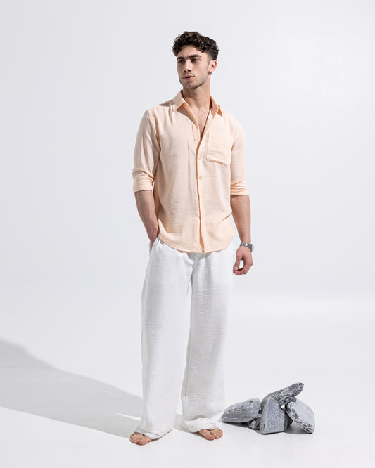 Linen Shirt - Peach
