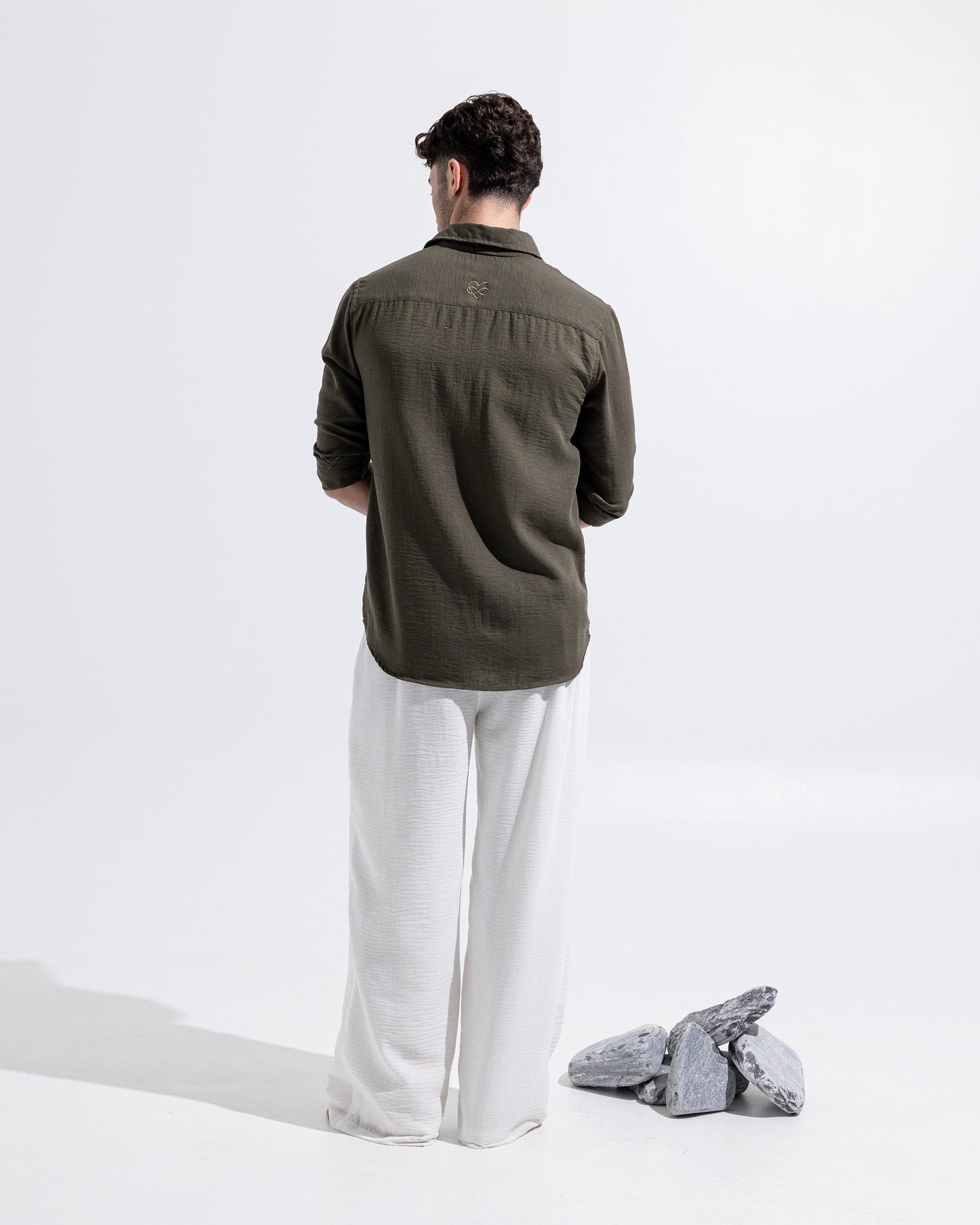 Linen Shirt - Olive Green