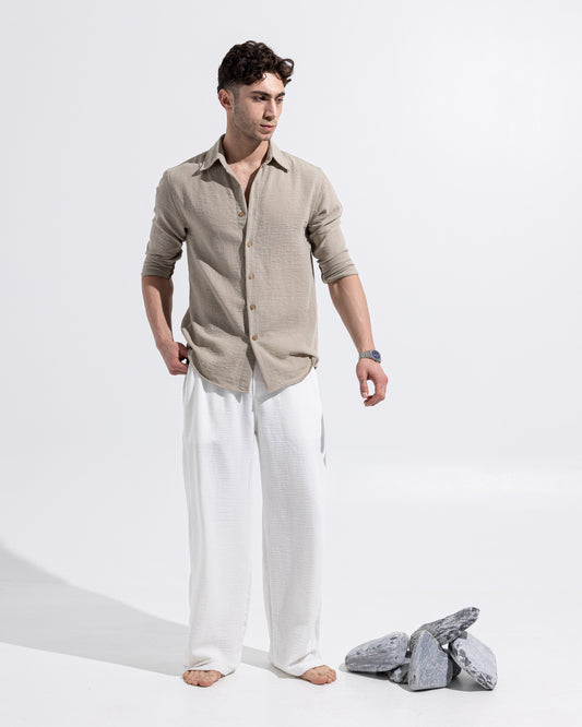 Linen Shirt - Beige