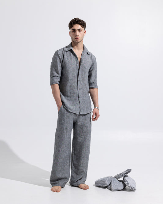 Linen Shirt - Charcoal Grey