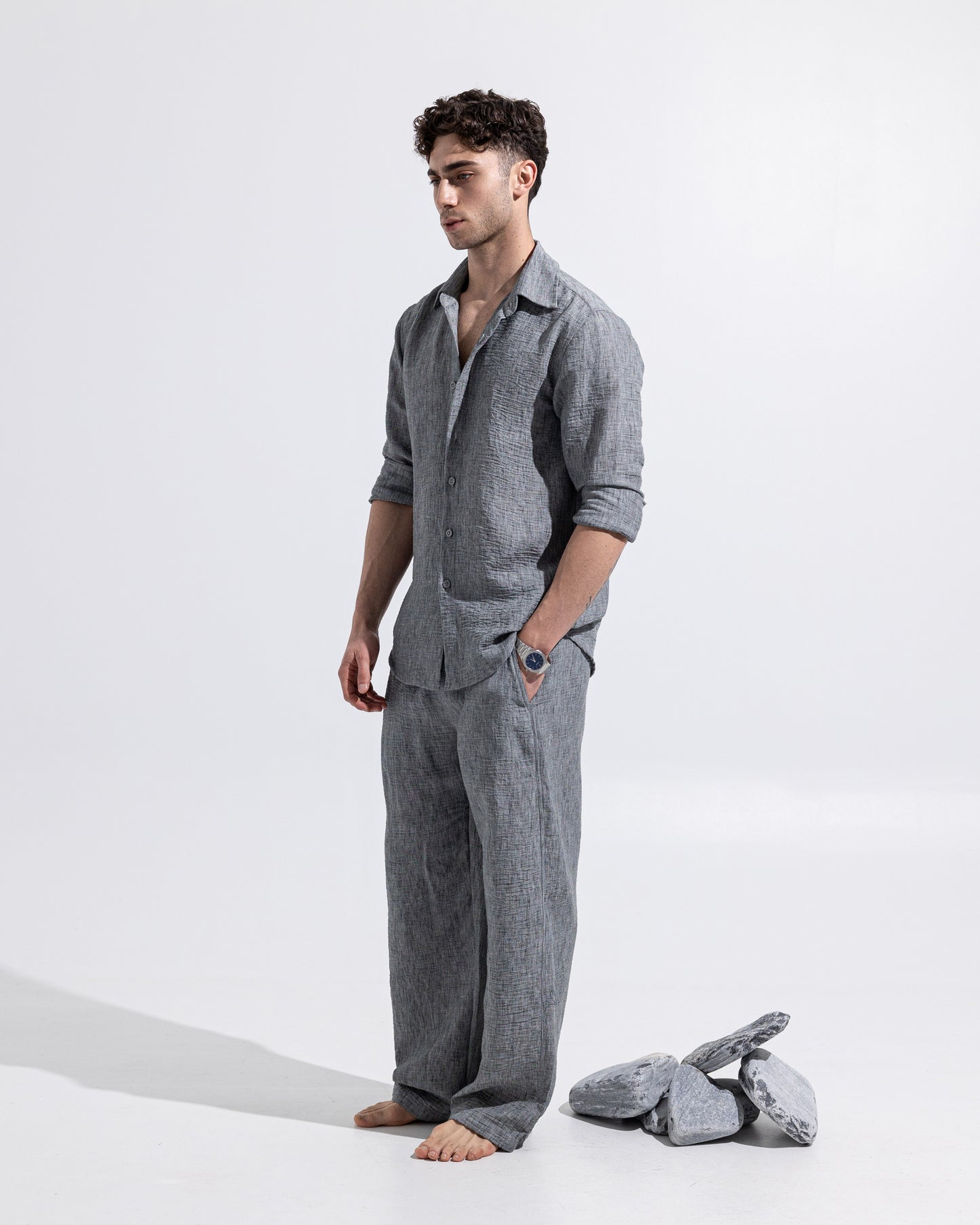 Linen pants - Charcoal Grey