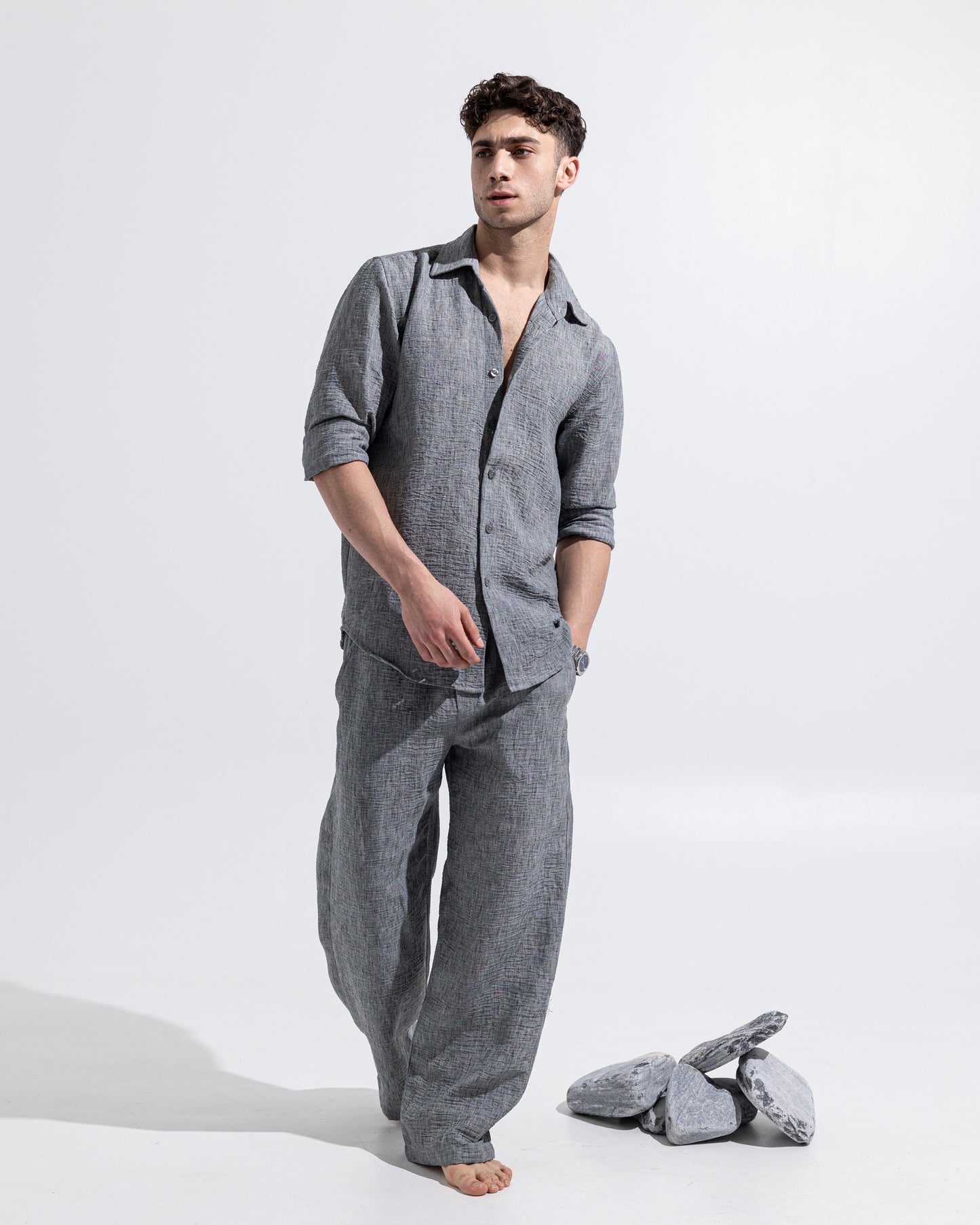 Linen pants - Charcoal Grey