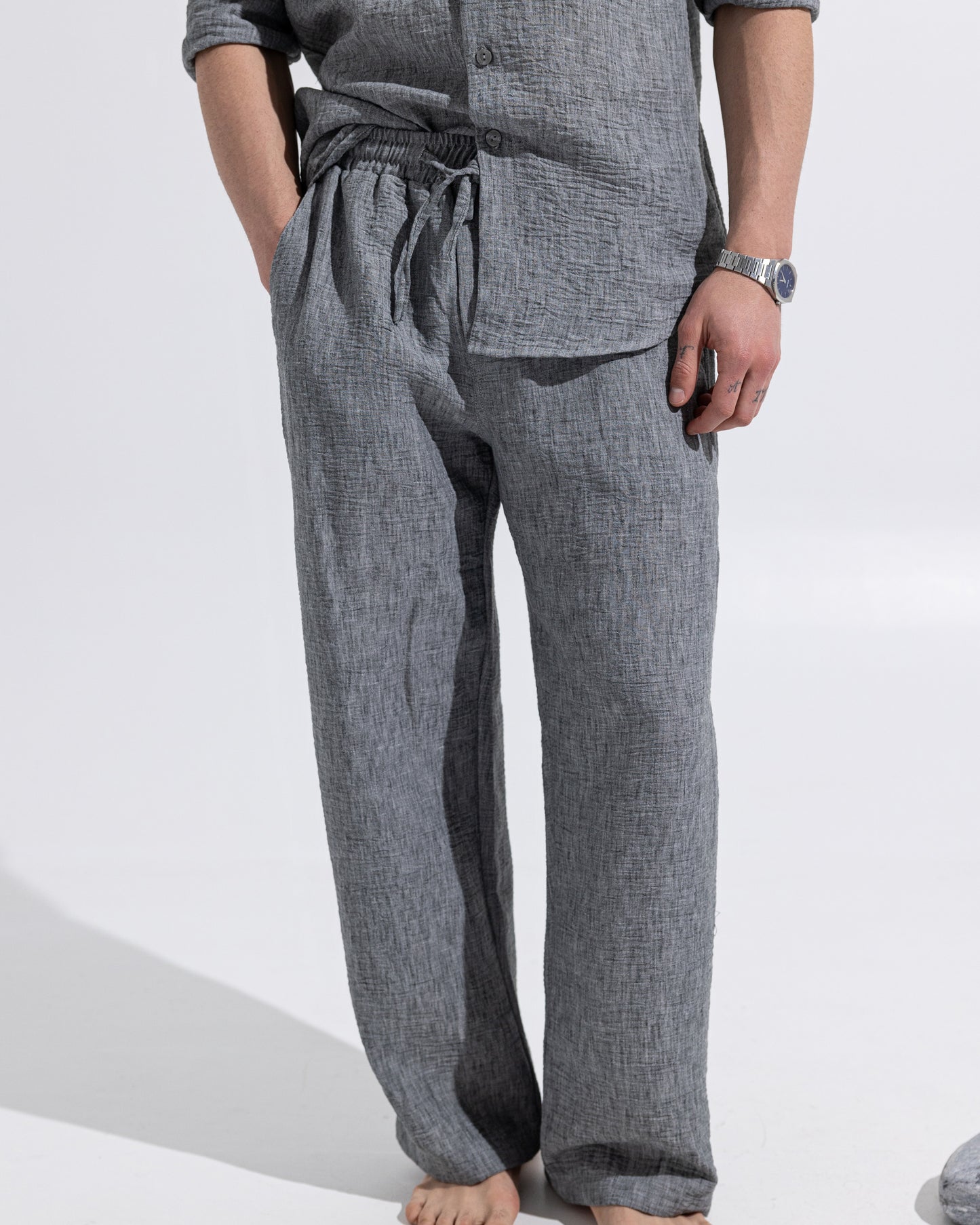 Linen pants - Charcoal Grey