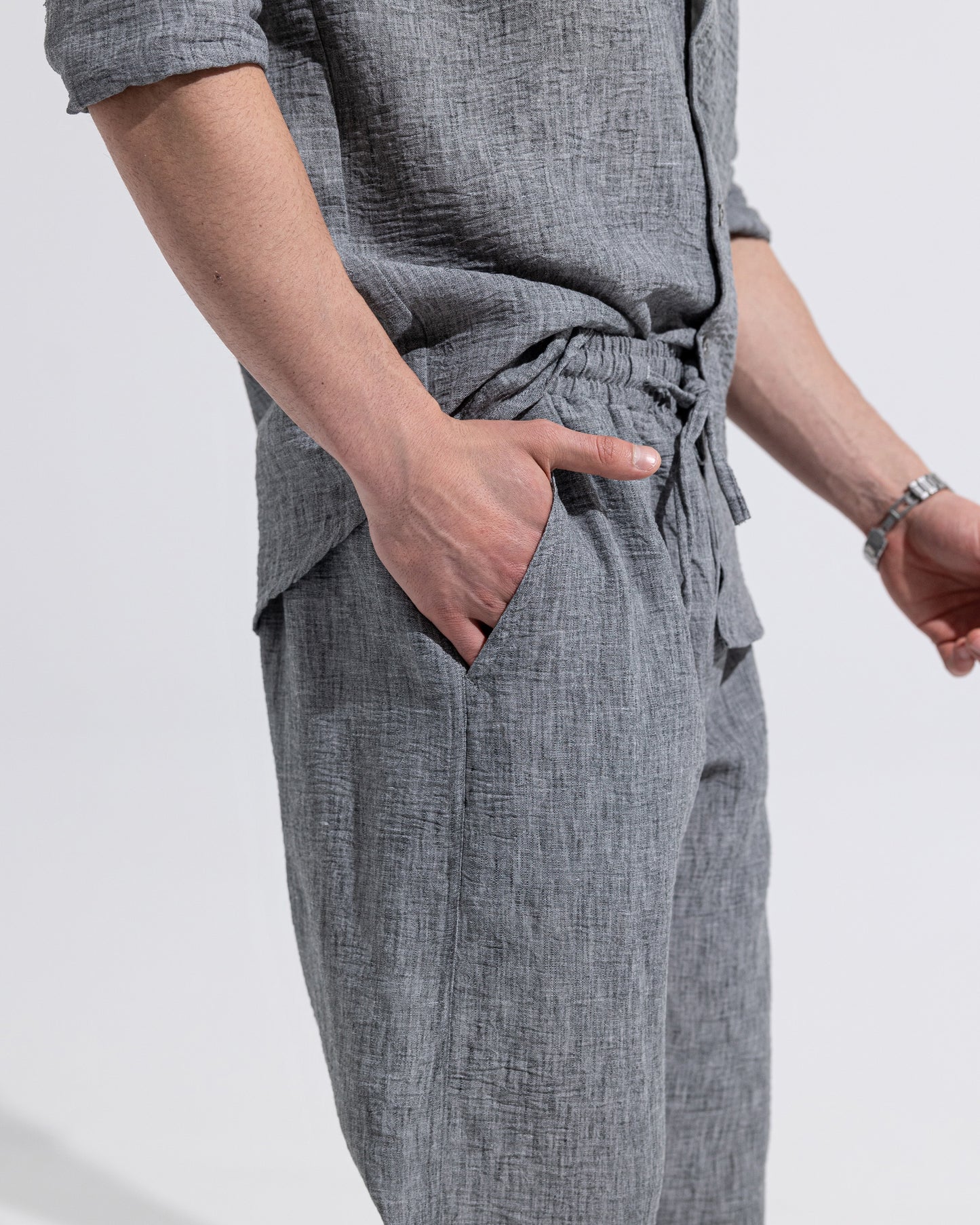 Linen pants - Charcoal Grey