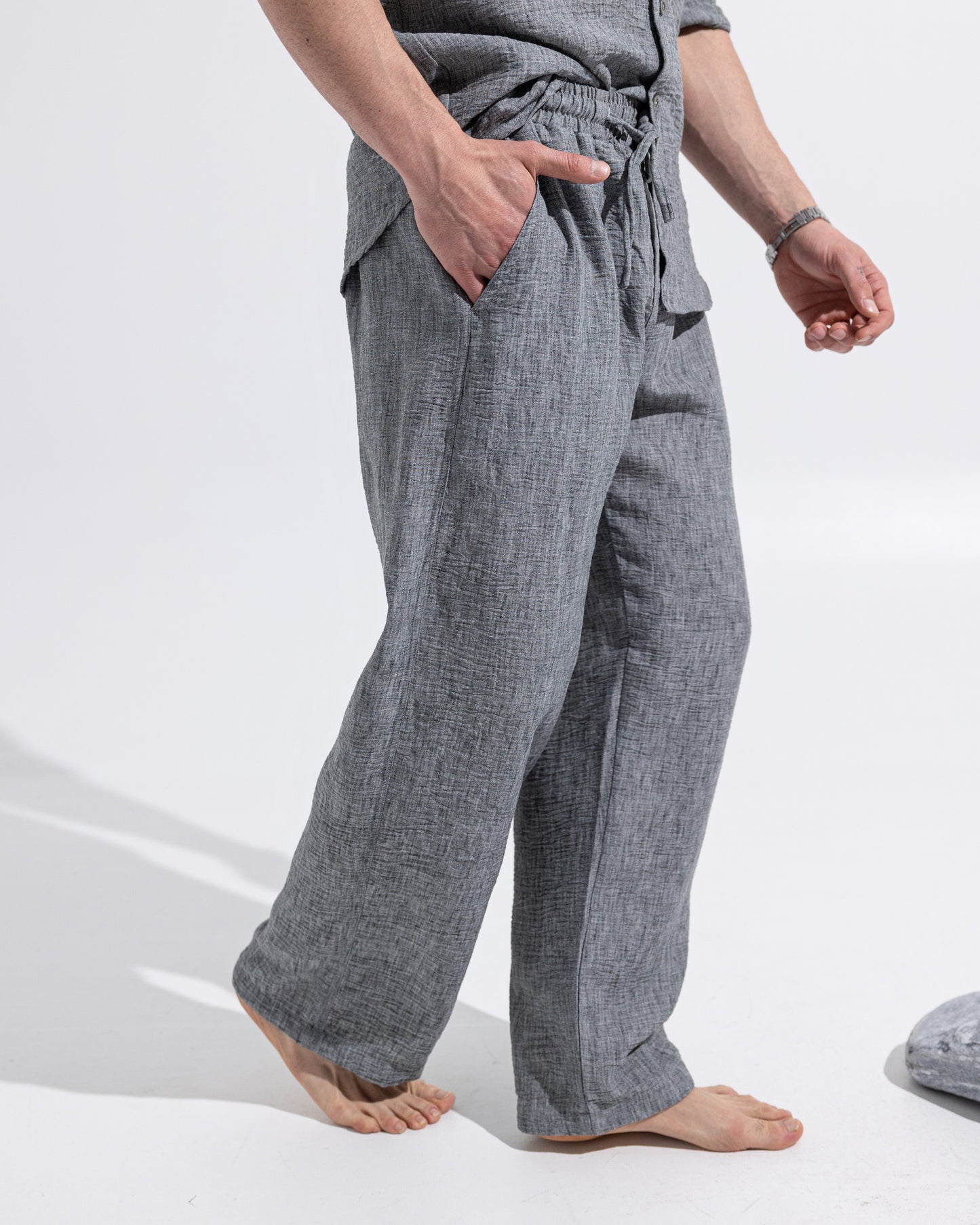 Linen pants - Charcoal Grey