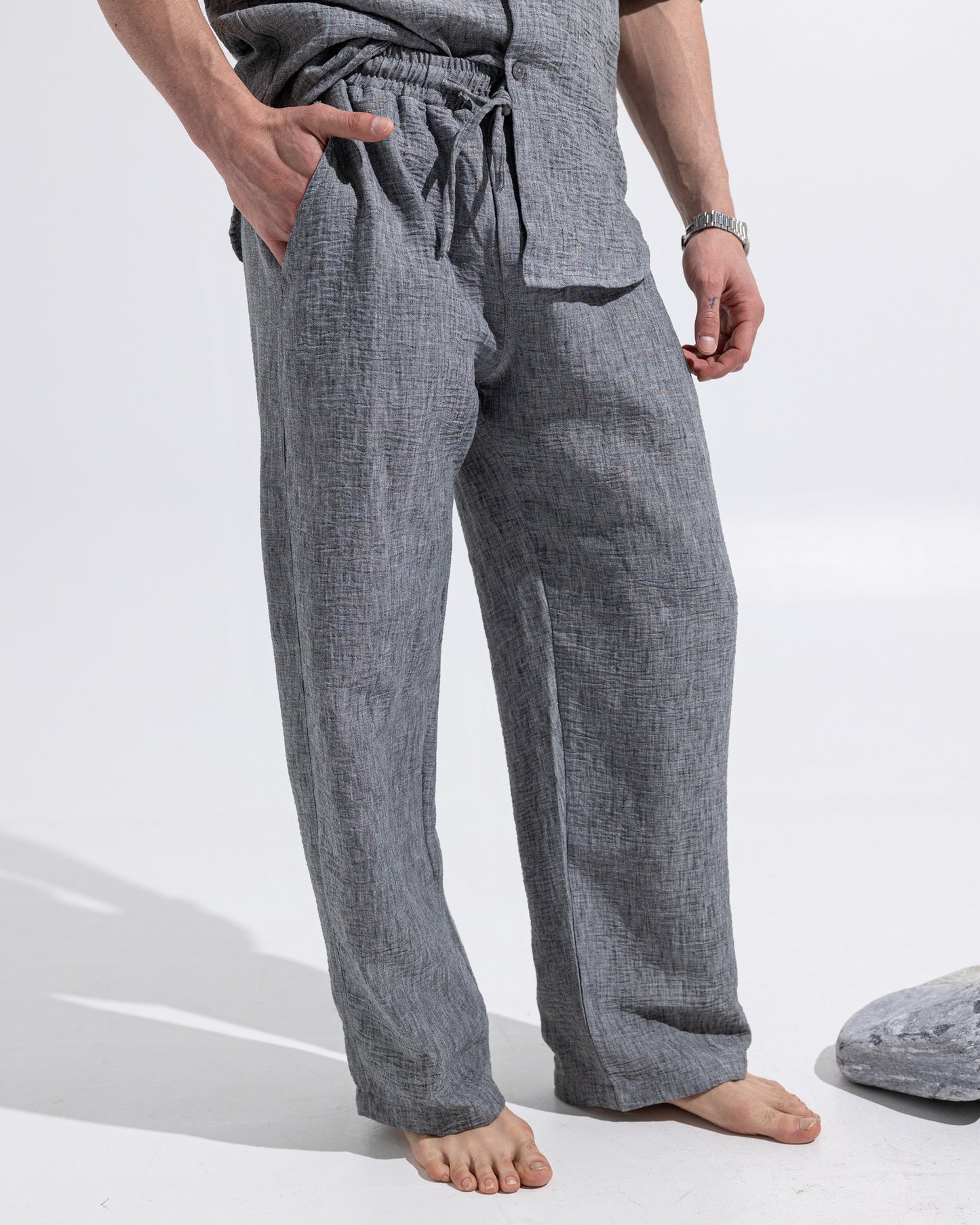 Linen pants - Charcoal Grey