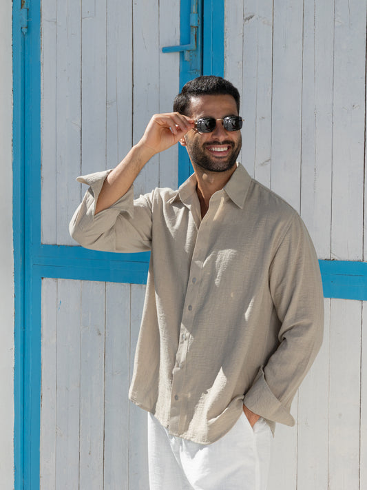 Linen Shirt - Beige