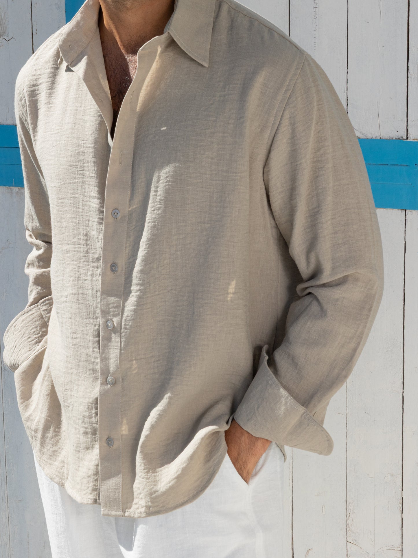 Linen Shirt - Beige