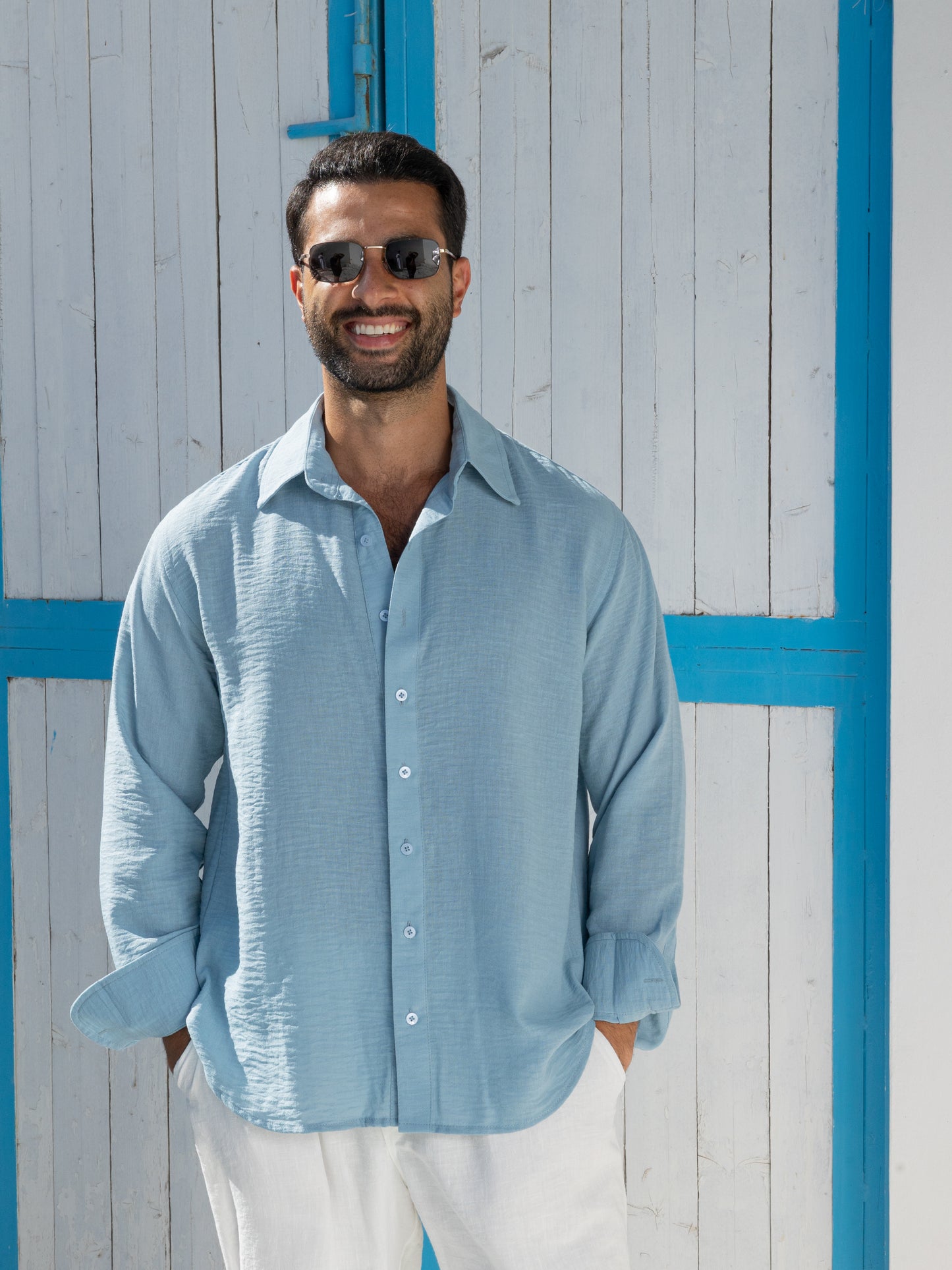 Linen Shirt - Sky Blue