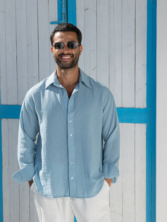 Linen Shirt - Sky Blue