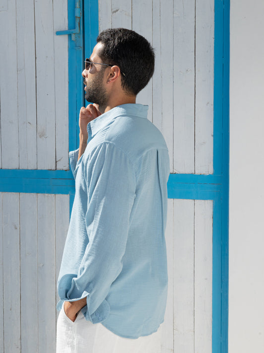 Linen Shirt - Sky Blue