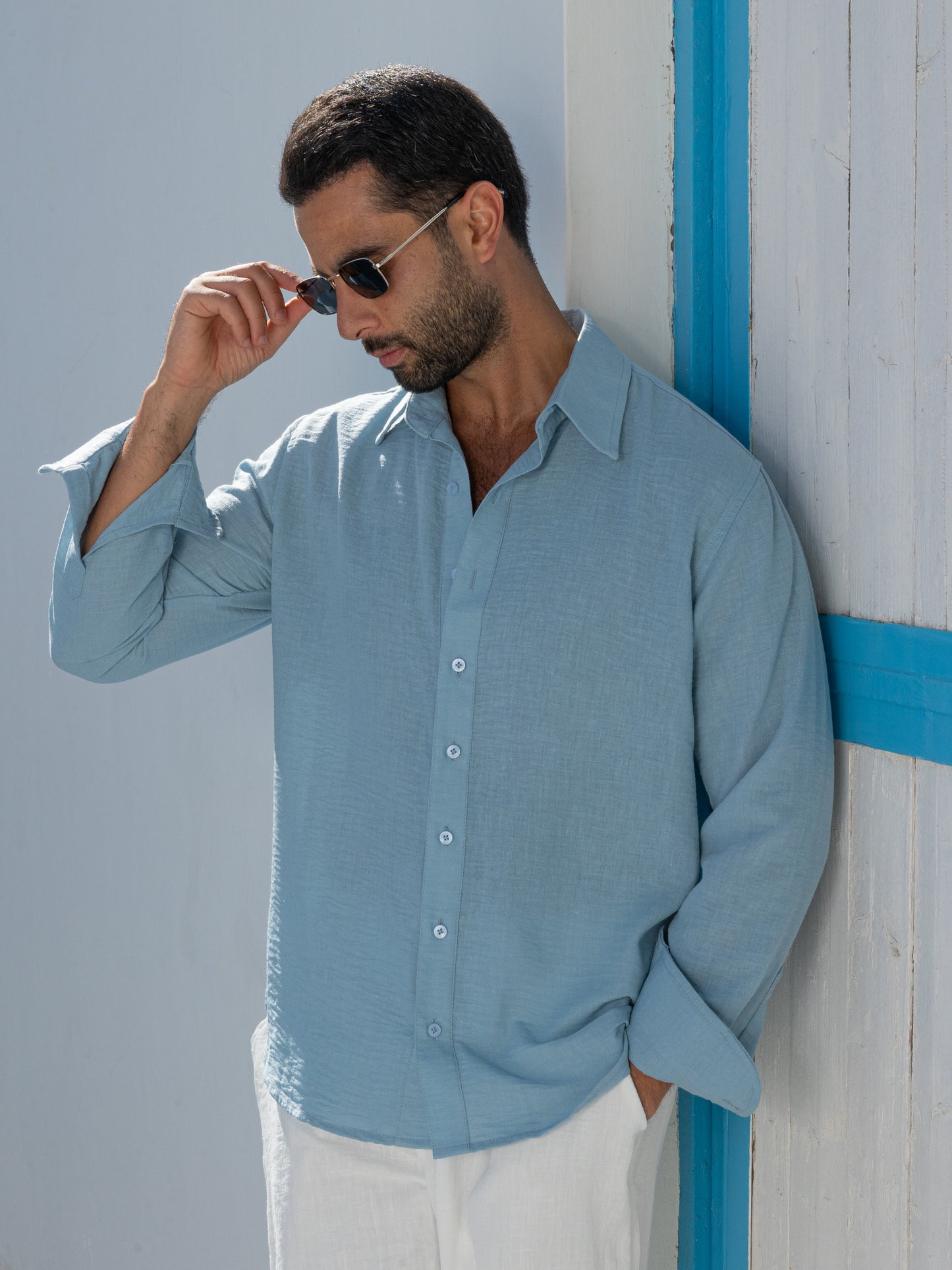 Linen Shirt - Sky Blue