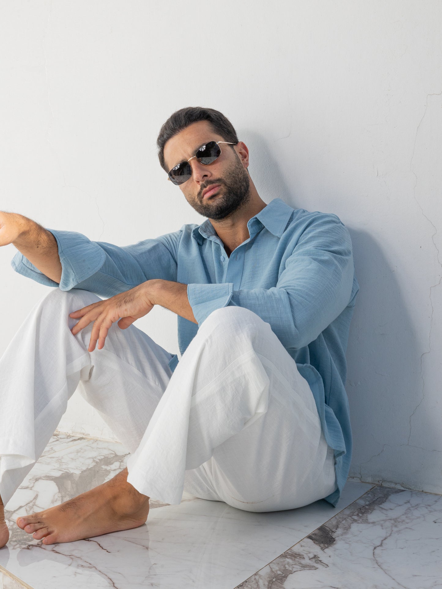 Linen Shirt - Sky Blue