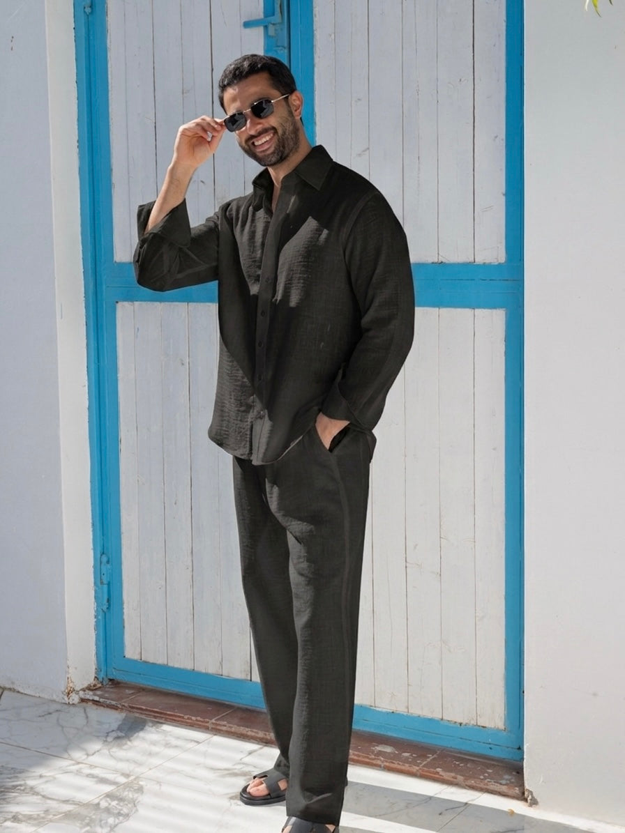 Linen Shirt - Black