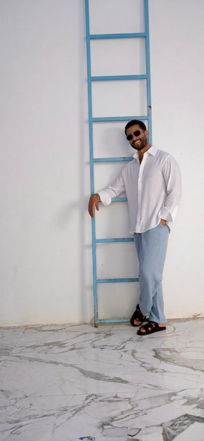 Linen Pants - Sky Blue